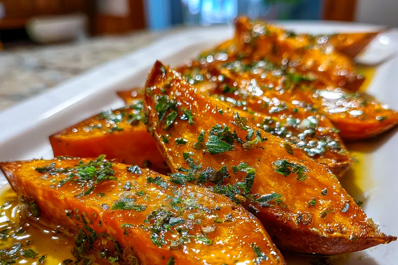 Cooking Baked Sweet Potato Wedges