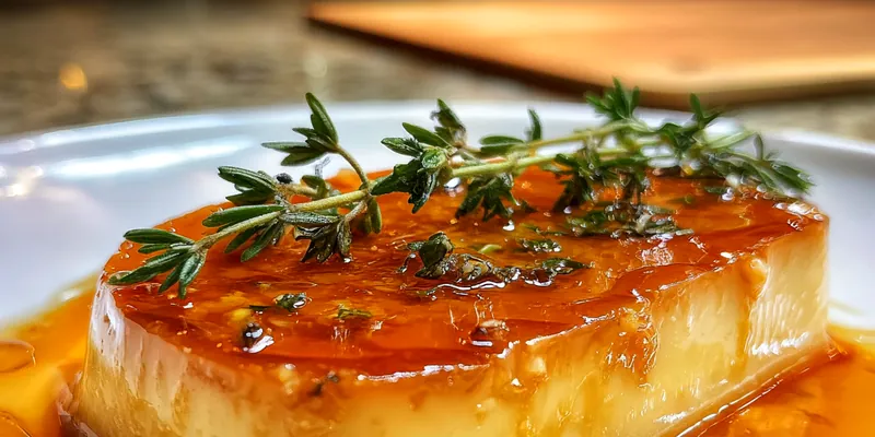 Delicious Caramel Flan on plate