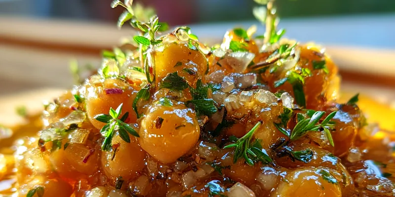 Delicious Chickpea Salad on plate