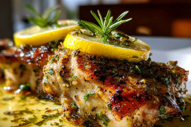 Cooking Lemon Herb Roasted Chicken