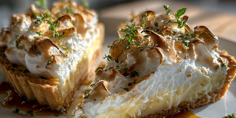 Delicious Lemon Meringue Pie on plate