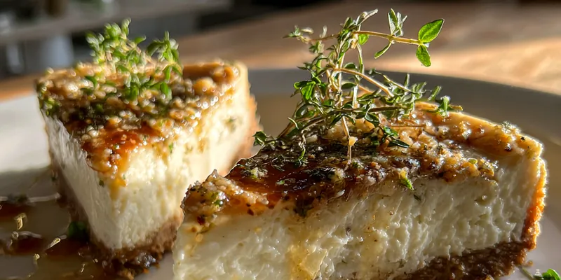 Delicious Vanilla Bean Cheesecake on plate